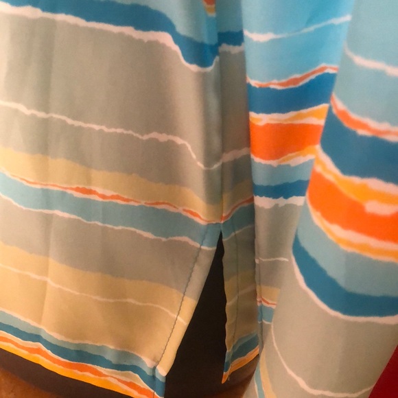 Vintage 1970’s - Alex Coleman- rare find- tunic top, nwot - belted- sunset tones - Picture 8 of 11